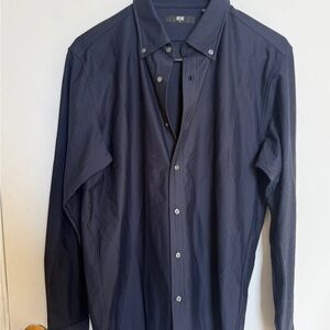 Uniqlo Dark Blue Casual Button Down Shirt